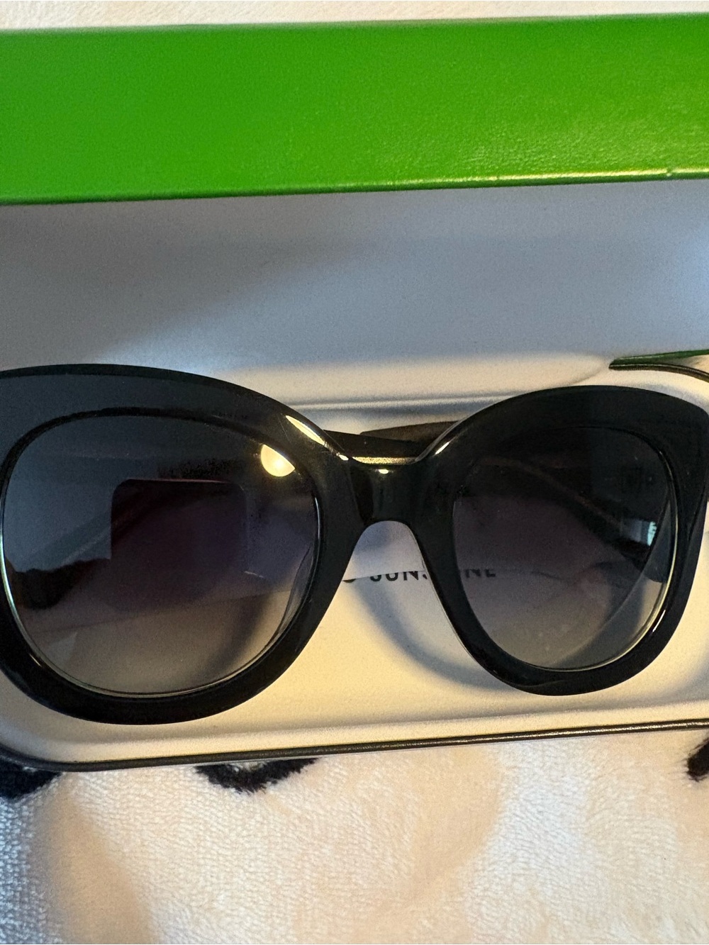 kate spade Black Cat-Eye Sunglasses with Gradient Lenses
